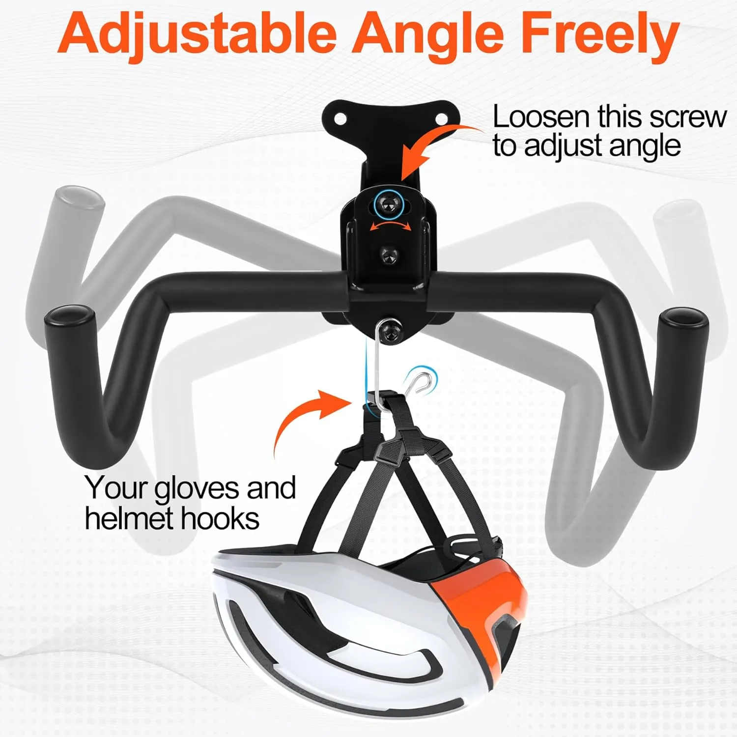 1 Set Bicycle Expandable Wall Hanger - Horizontal Bicycle Indoor Storage Rack | Bicycle Wall Mount Rack Hooks - Bike Hook for Road, Mountain or Hybrid Bikes(Stretchable, 1Set)