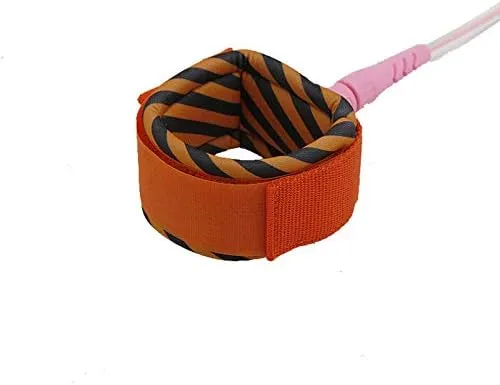 7MM Surfboard Elastic SUP Leash Four Size Leg Rope Surfboard Leash with Adjustable Thigh Ankle Cuff(6ft)