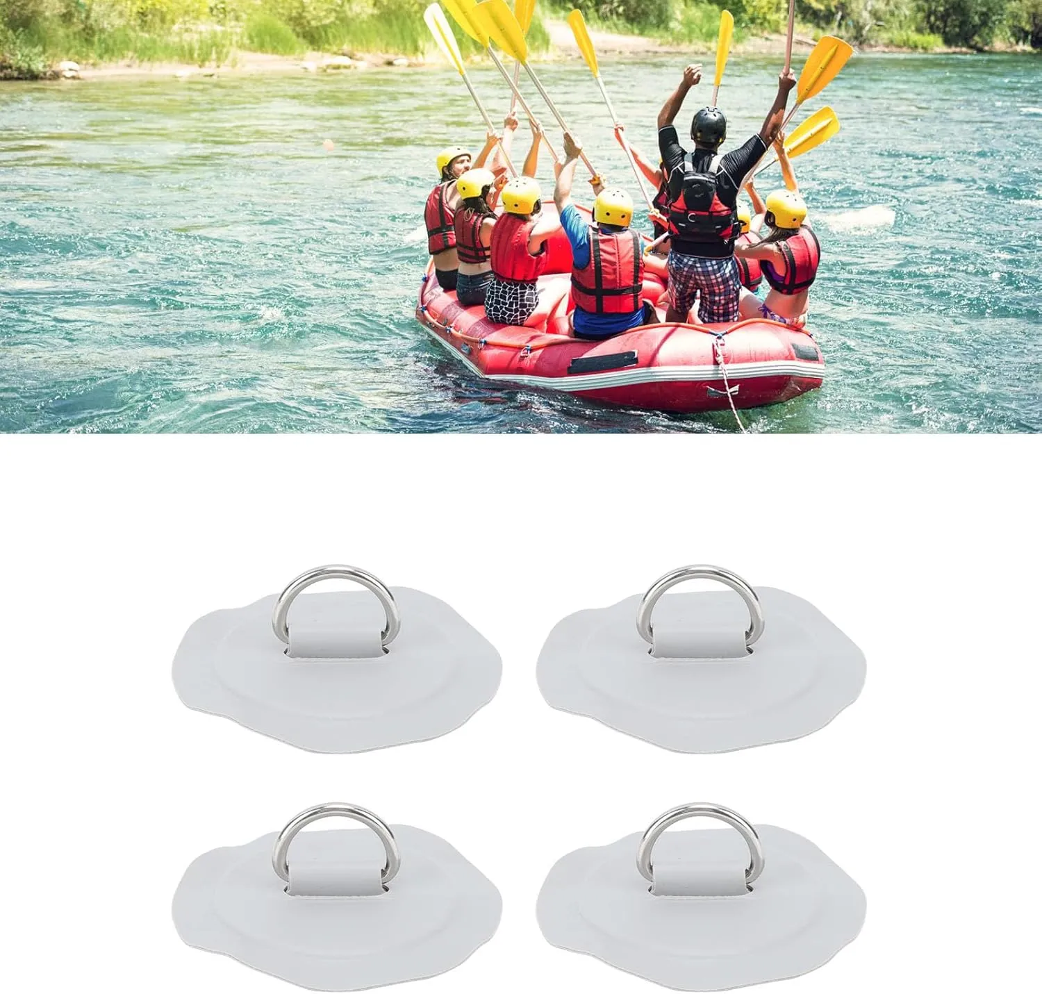 D Ring Patch Lightweight PVC Patch Stand Up Paddleboard Inflatable Boat 4pcs