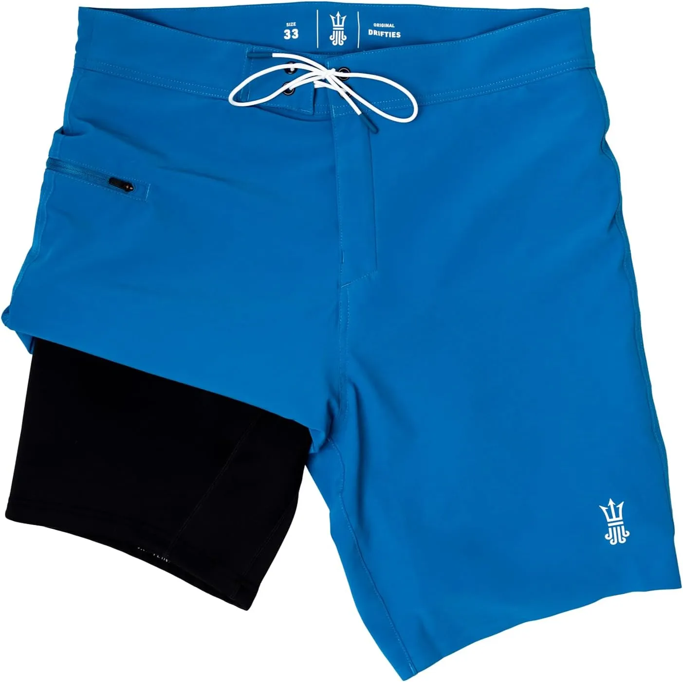DRIFTLINE Wetsuit-Lined Boardshorts - Mens Swim Trunks with Neoprene Liner 2-in-1  Quick-Dry, Surf-Ready Fit, DWR Shell