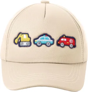 Embroidered Baseball Caps for Boys Girls Fire Truck Excavator Trucker Hat Funny Adjustable Summer Hats Age 3-8