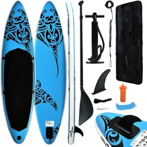 Inflatable Stand Up Paddleboard Set with High Pressure Pump, Lightweight and Durable, Recreational Use, Blue