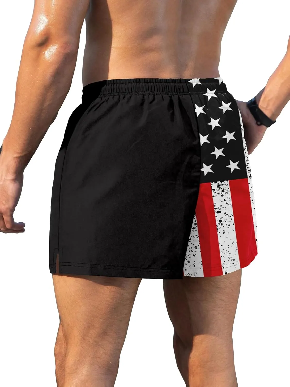 Keevoom Mens Swim Trunks Compression Liner Swim Shorts Swimwear Quick Dry Swimsuit Bathing Suits Board Shorts with Pockets