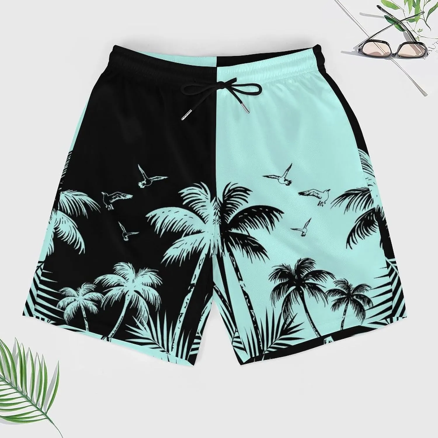 Men's Quick-Dry Swimming Trunks 7 Inch with Compression Liner 2 in 1 Beach Swim Board Shorts with Pockets