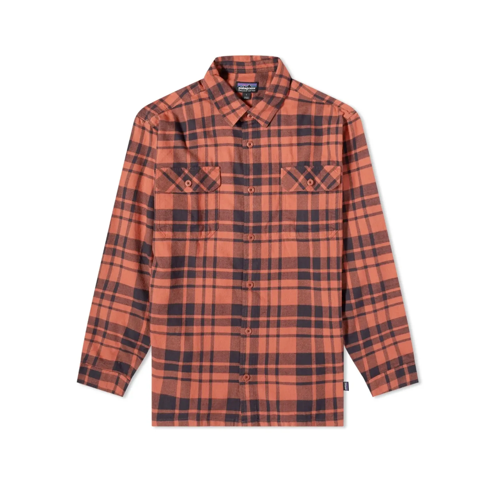 Patagonia Organic Cotton Fjord Flannel Shirt Ice Caps: Burl Red Sale