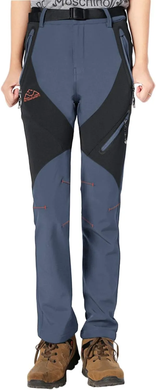 Rdruko Women's Snow Pants Waterproof Insulated Fleece Thermal Ski Hiking Snowboard Pants