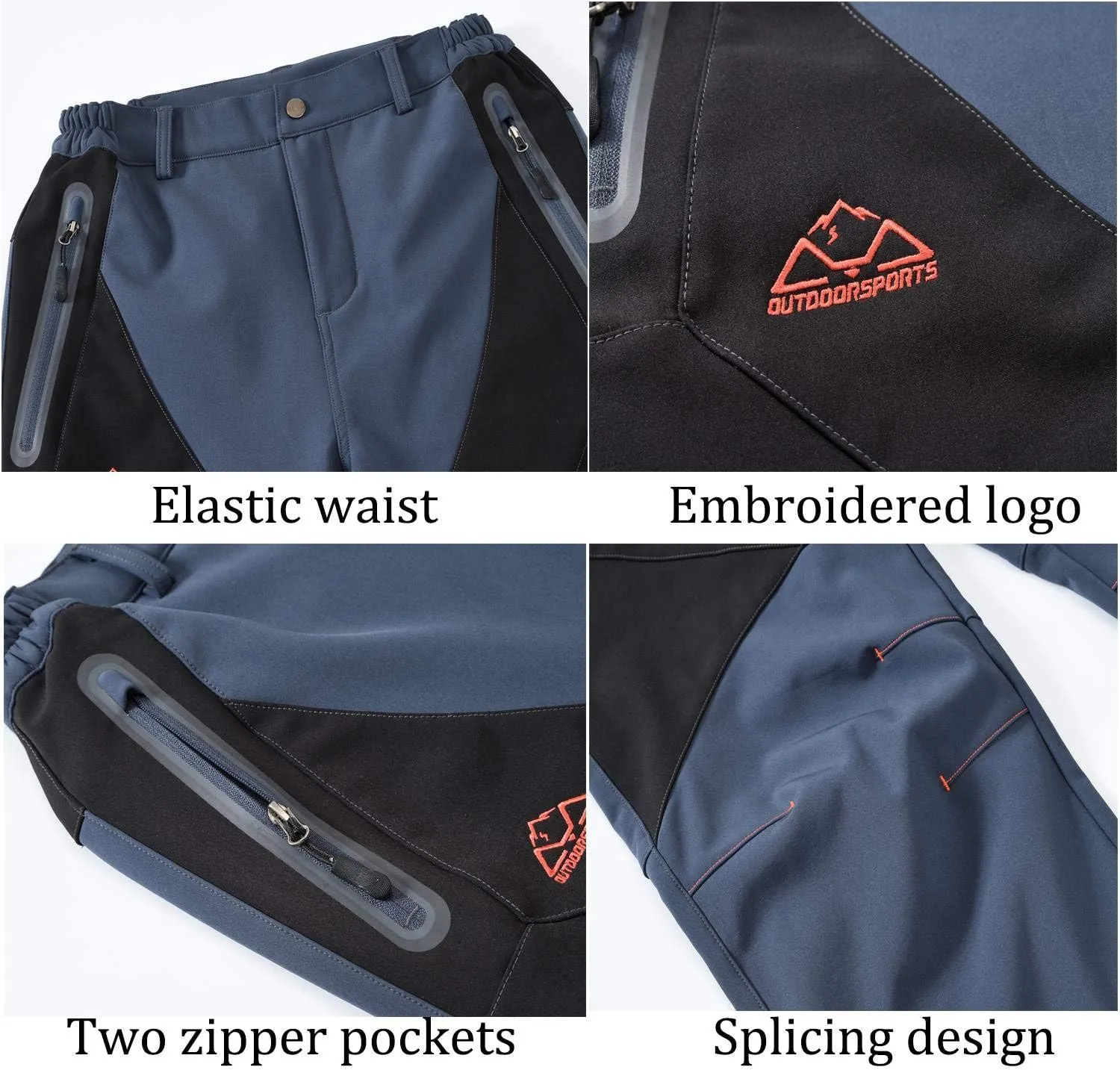Rdruko Women's Snow Pants Waterproof Insulated Fleece Thermal Ski Hiking Snowboard Pants
