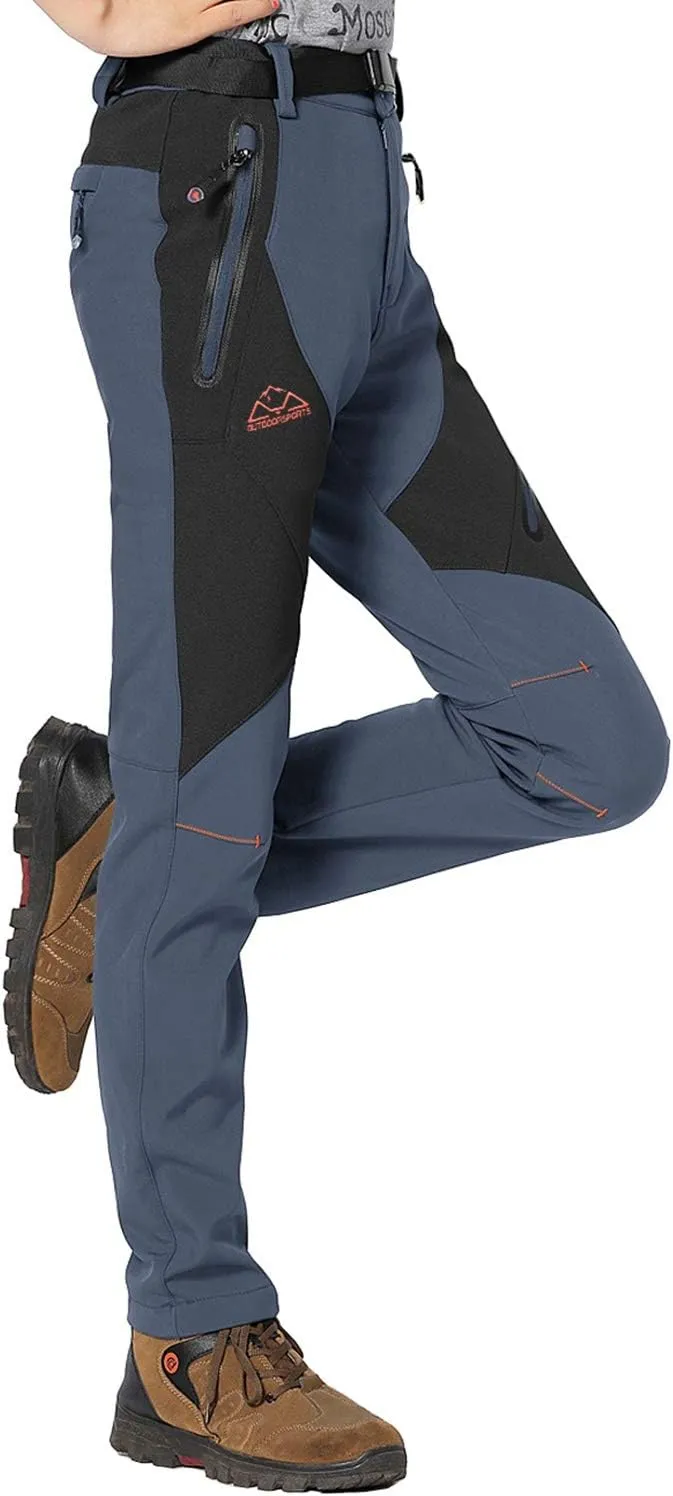 Rdruko Women's Snow Pants Waterproof Insulated Fleece Thermal Ski Hiking Snowboard Pants