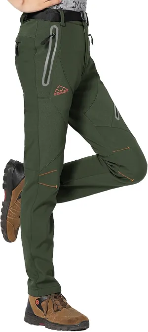 Rdruko Women's Snow Pants Waterproof Insulated Fleece Thermal Ski Hiking Snowboard Pants