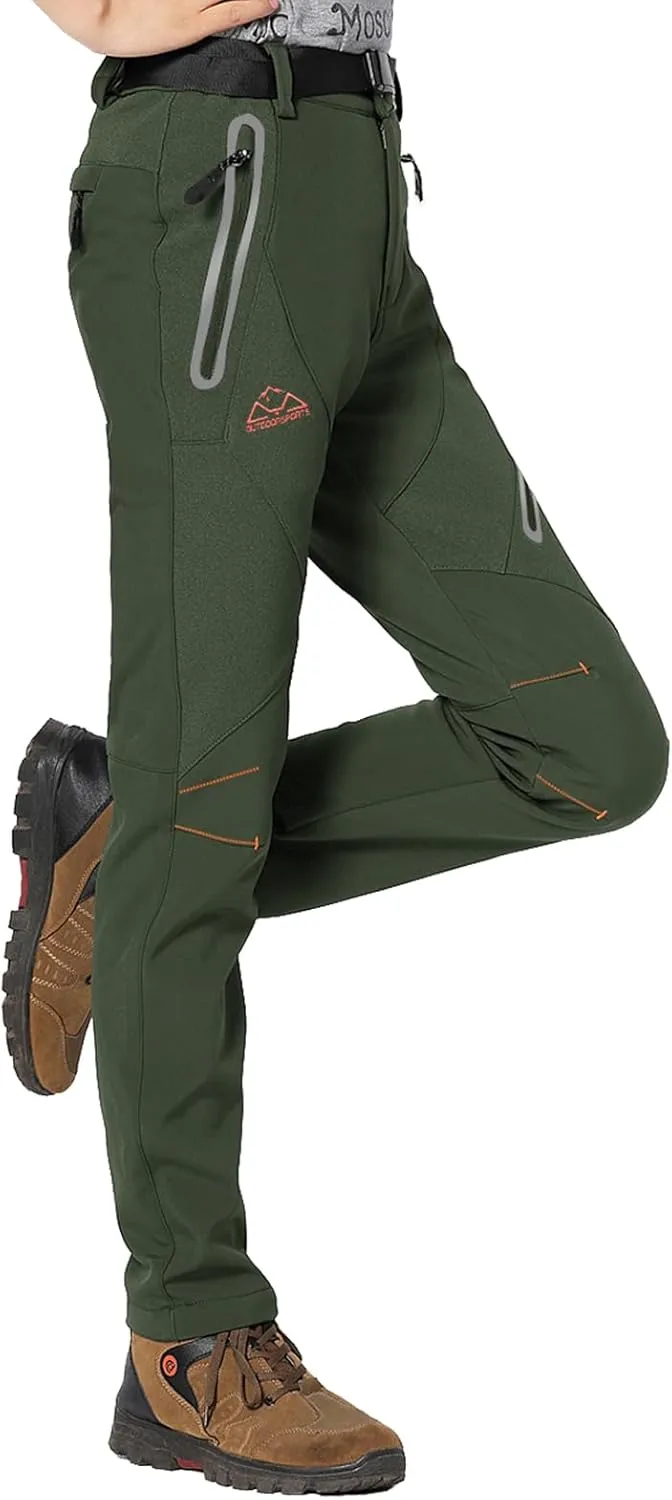 Rdruko Women's Snow Pants Waterproof Insulated Fleece Thermal Ski Hiking Snowboard Pants