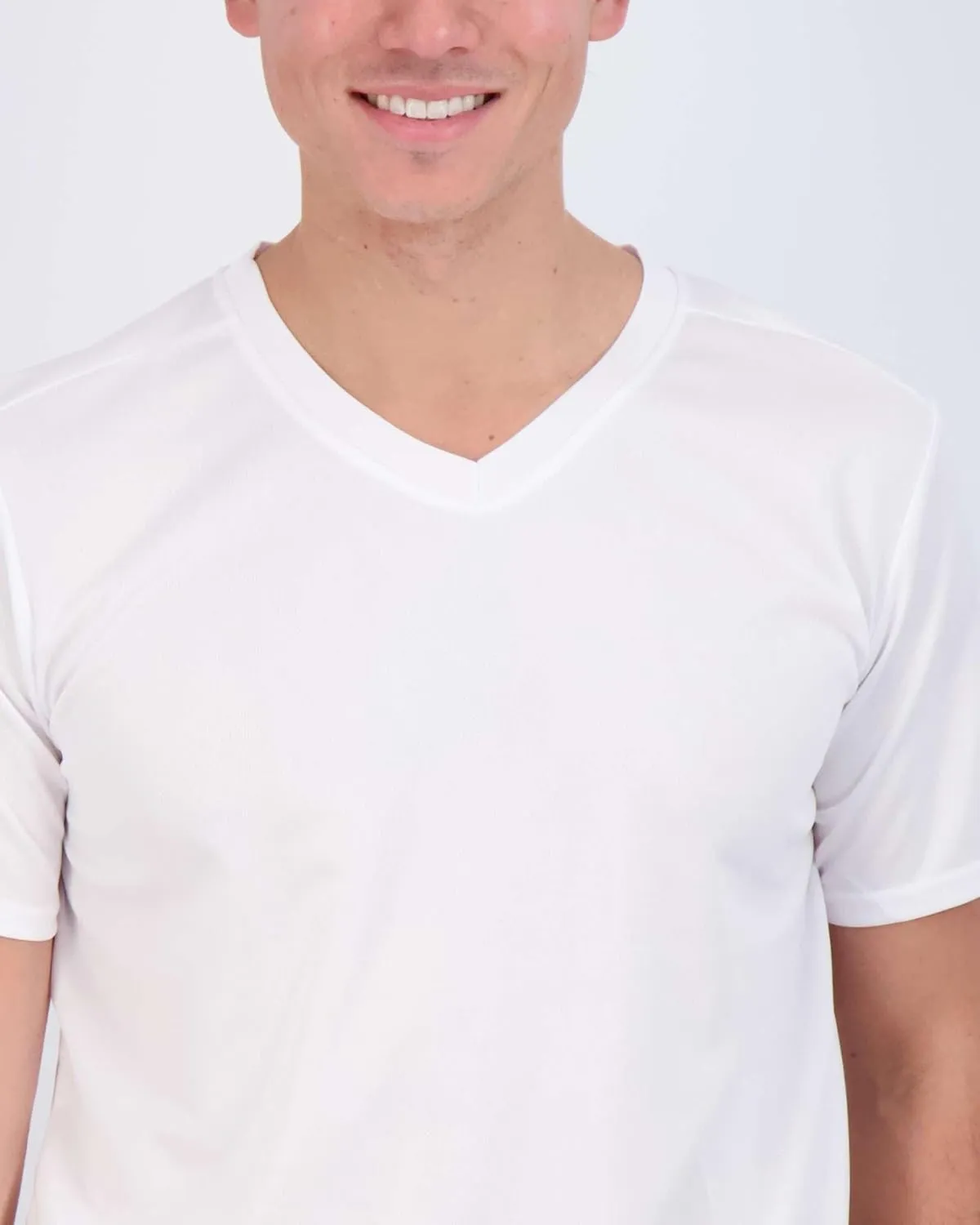 Real Essentials 5 Pack: Men's Mesh Quick Dry Short Sleeve V-Neck T-Shirt - Athletic Performance (Available in Big & Tall)