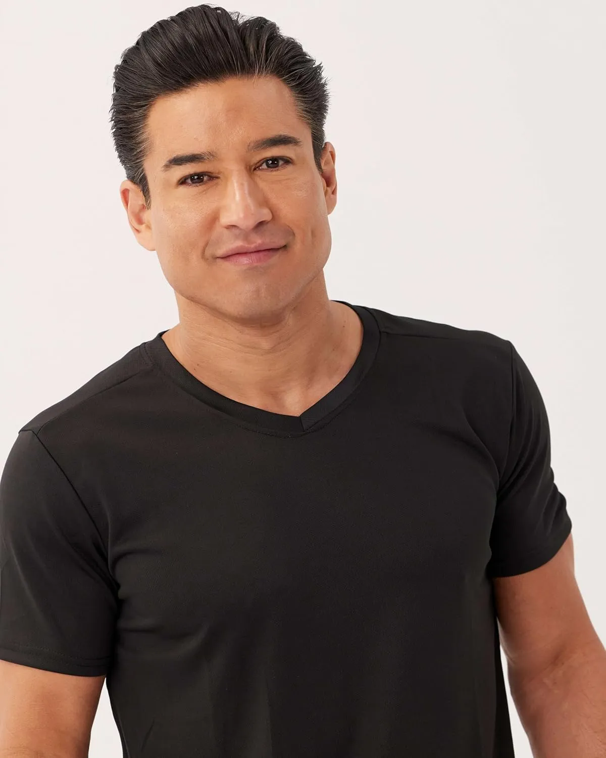 Real Essentials 5 Pack: Men's Mesh Quick Dry Short Sleeve V-Neck T-Shirt - Athletic Performance (Available in Big & Tall)