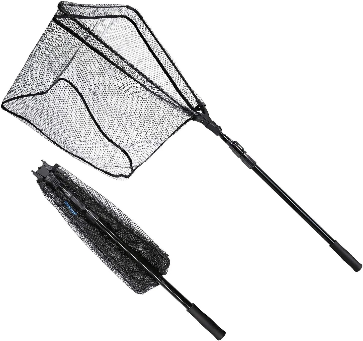 SAN LIKE Fishing Net Fish Landing Net Collapsible Fish Net with Anti-Slip Telescoping Rubber Pole Handle for Kids Adults in Saltwater Freshwater Multi-Size Extending to 37/42/43/51/69/71/89/98inch