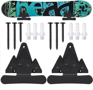 Snowboard Wall Mount with Hooks, Snowboard Rack, Fits Any Board, Safely Store and Display Your Skis, Wall Art