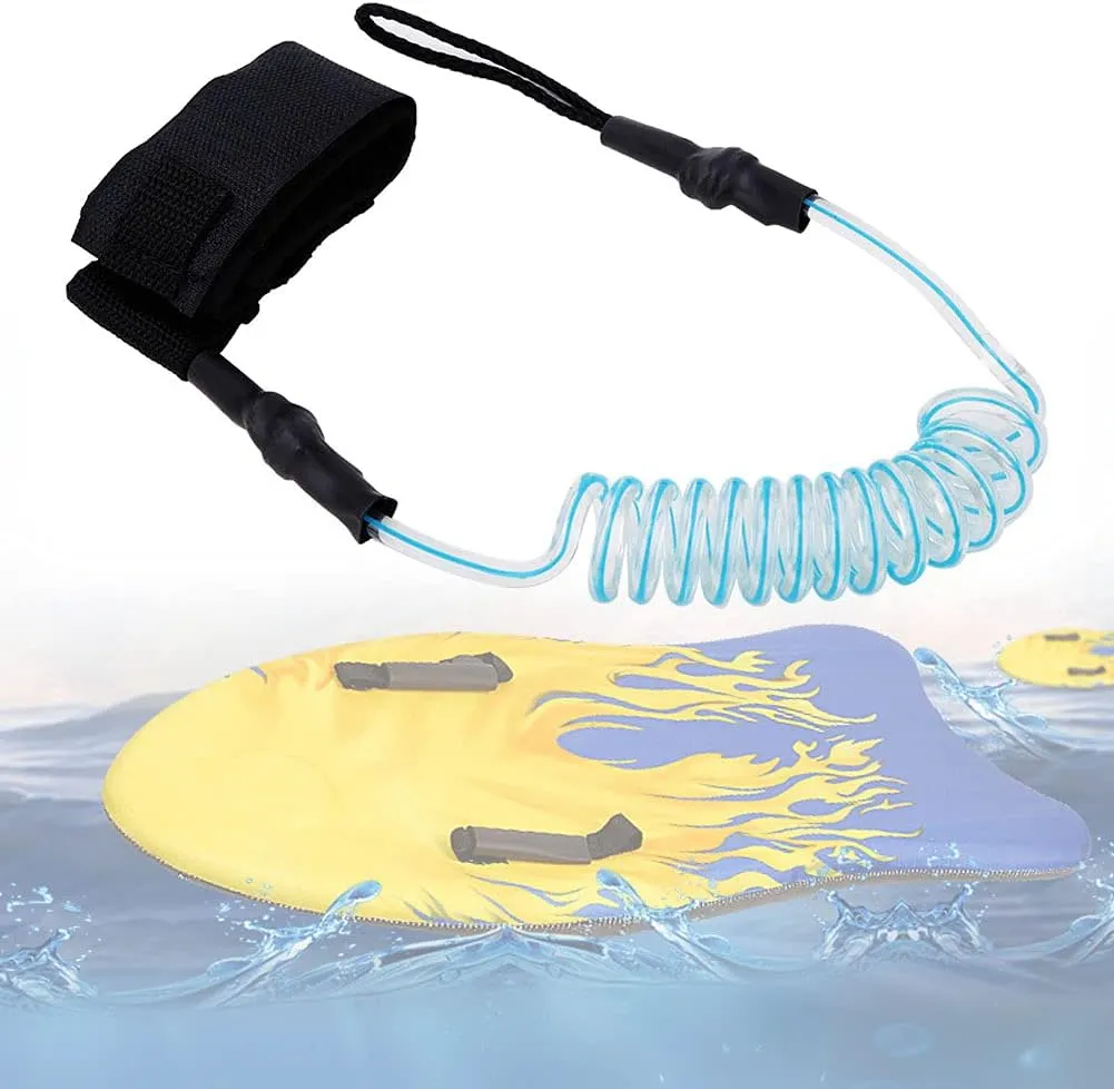 Surfboard Leash, Boogie Board Leash TPU Elastic Stretchable with Hook Loop, Paddle Board Leash for Shortboard Longboard Kayak