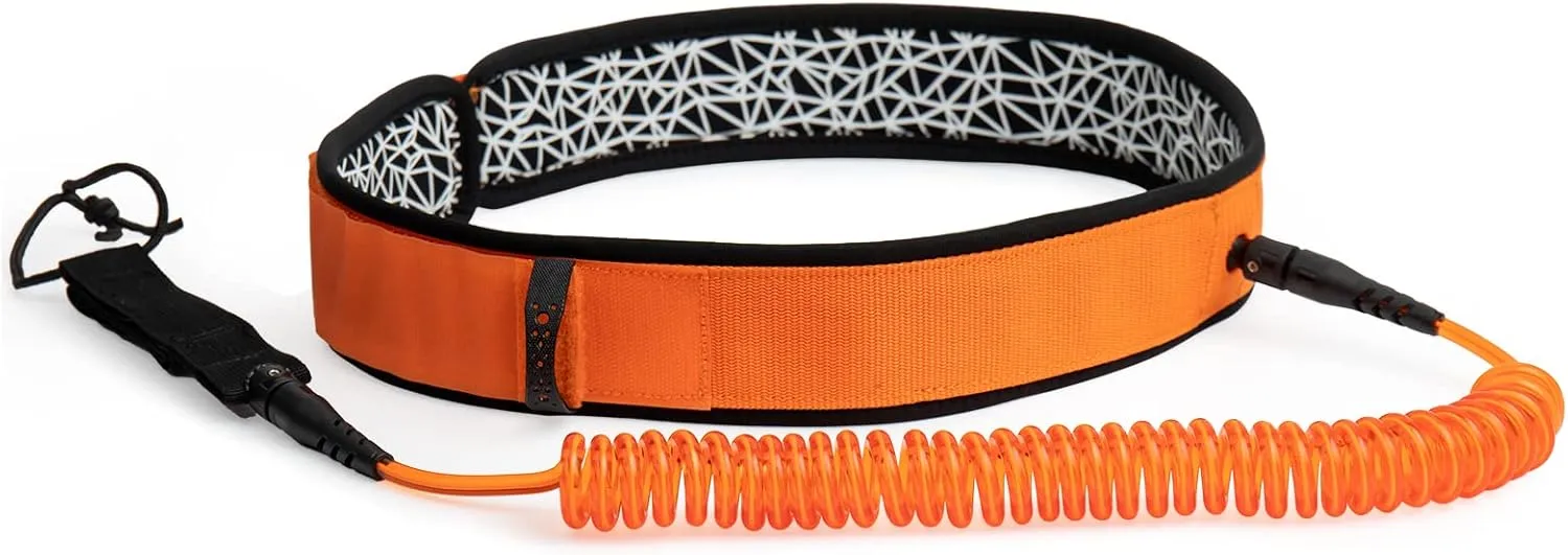 Surfboard Waist Leash 7mm Thick 10ft Coiled Surf Board Leash SUP Stand Up Paddleboard Leash