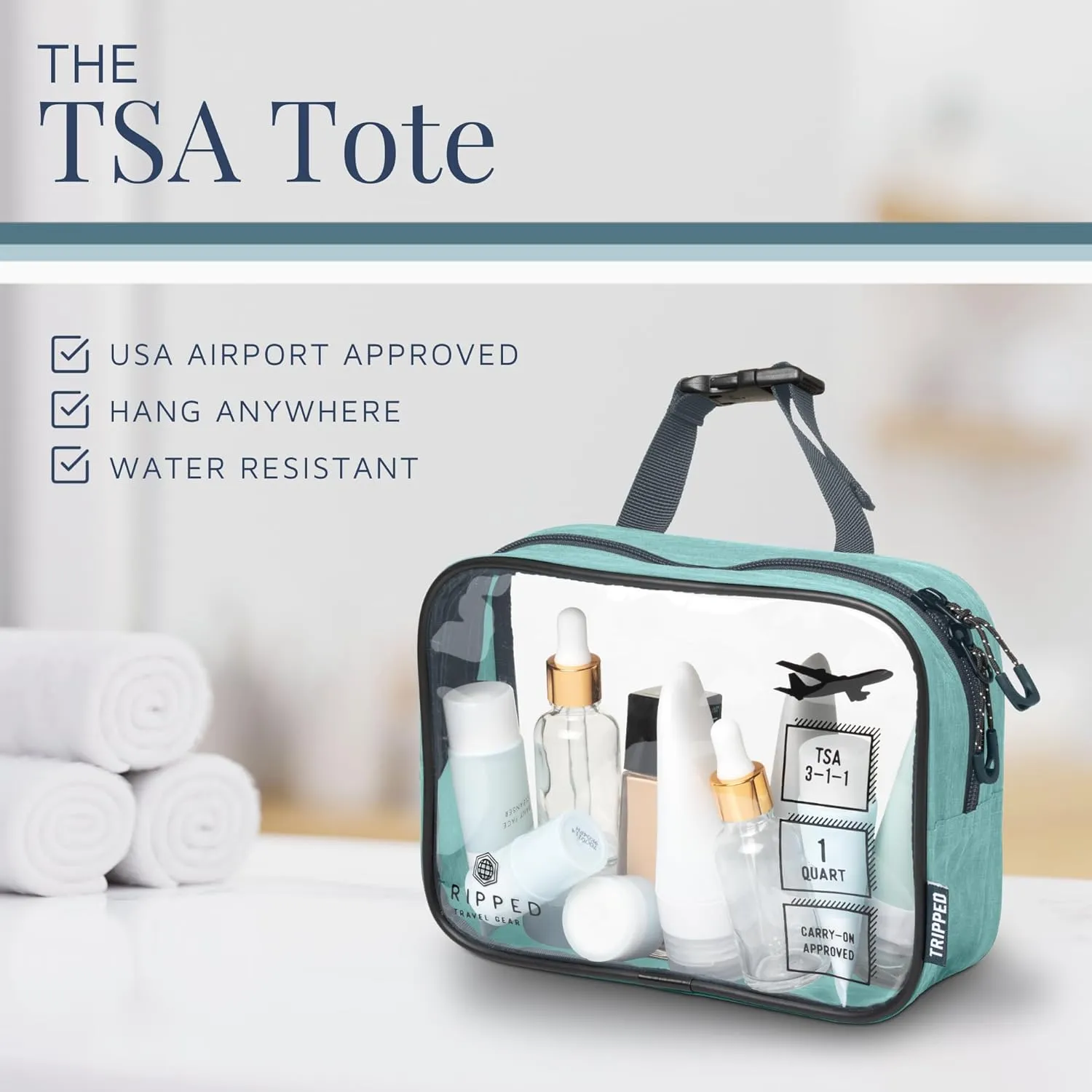 Toiletry Bag Kit Set: Hanging Travel Toiletry Bag   311 TSA Cosmetic Liquid Bag   Ultralight Accessory Organizer Pouch