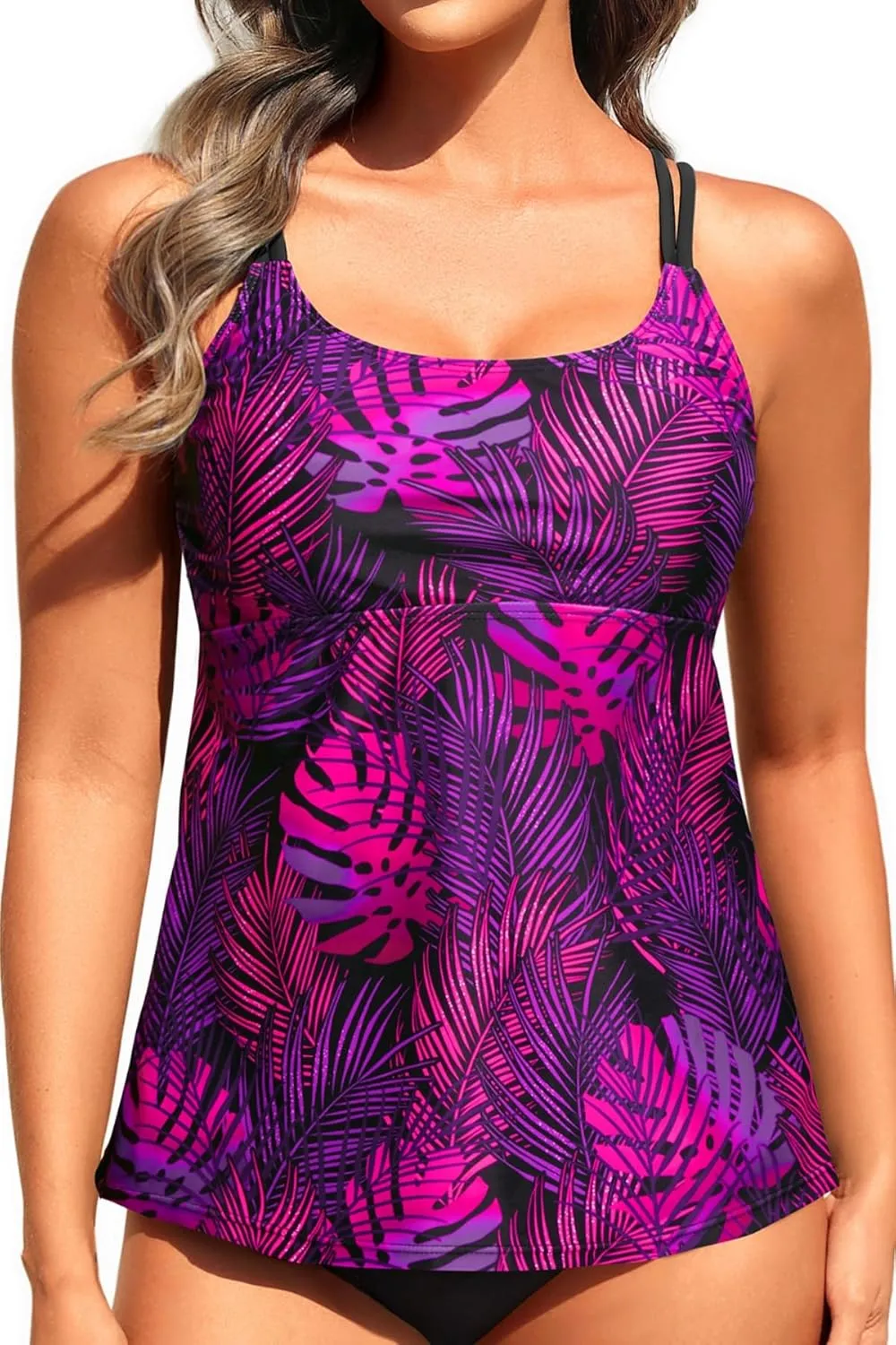 Women Underwire Tankini Top Only - Modest Flowy Bathing Suit Swimsuit Tops with Bra Support No Bottom 2025
