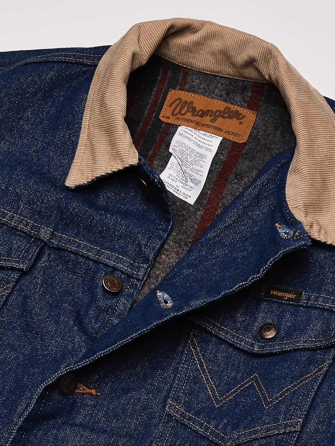 Wrangler Men's Western Style Lined Denim Jacket